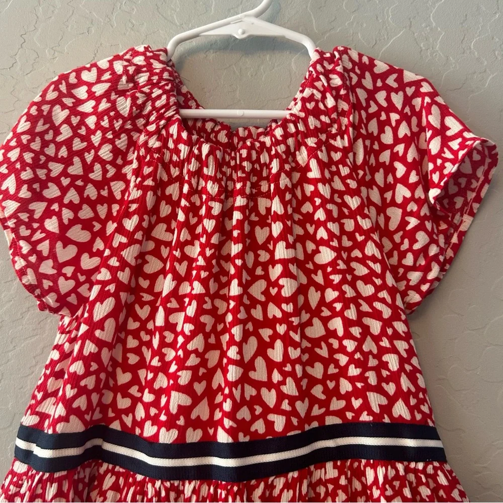 Gymboree red and white heart print valentines day dress size 4